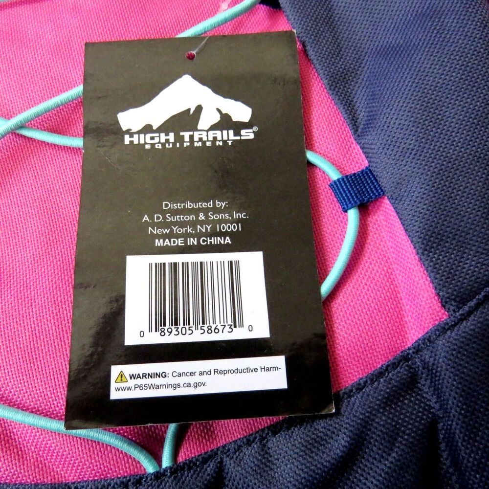High Trails Trail Maker Backpack 18"  Pink  NWT - Picture 3 of 9